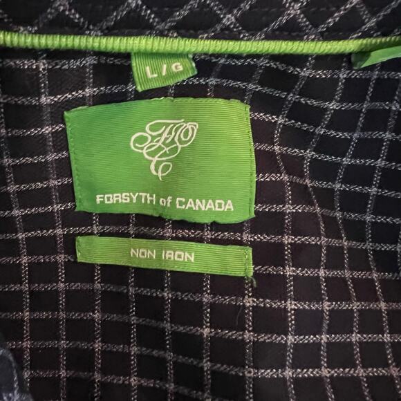 Forsyth‎ Men's Dress Shirt Size Large Dark Blue - Picture 5 of 7